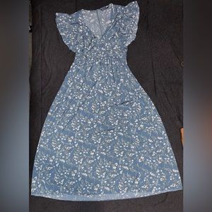 A long blue dress size medium from Shein.